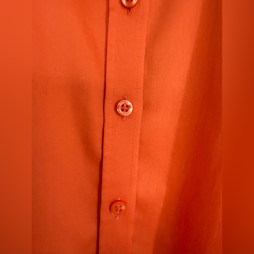 Chico's Coral Button Down Shirt | Classic Effortless Style - Picture 6 of 12